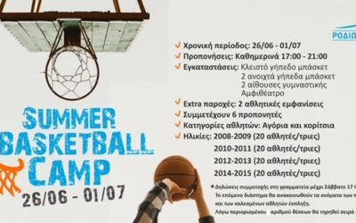 Καλοκαιρινό Camp Μπάσκετ από το ΡΟΔΙΩΝ άθλησις