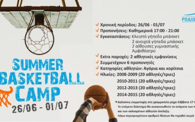 Επιπλέον θέσεις στο Basketball Camp του ΡΟΔΙΩΝ άθλησις!